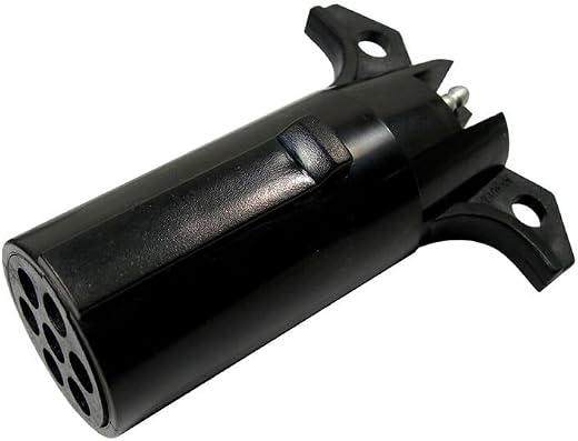 Pico 6598PT 7-Way Round Pin Male Trailer Connector Plug to 4-Way Flat Female Trailer Connector Adapter