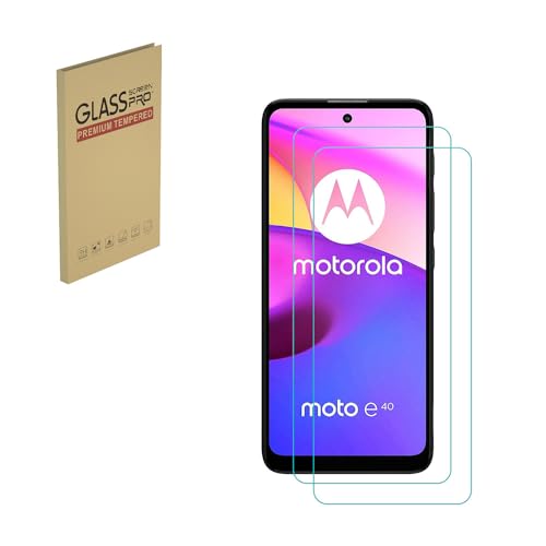 HYGMOCC Diseñado para Motorola E40 / Moto E40 / Motorola E30 / Moto E30 Protector de pantalla de vidrio templado, HD transparente, dureza 9H, anti arañazos, compatible con estuches (2 piezas)