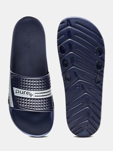 Image of URJO PURE 55 Men's Sliders /Slippers Lightweight Super Flexible Arch Support Durable Anti Skid & Stylish Dailywear Sliders /Slippers for Men (URJO By Welcome)
