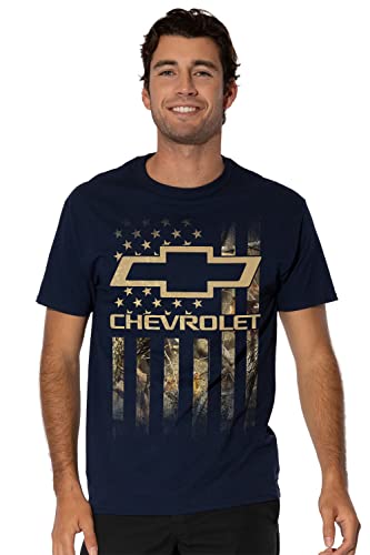 Chevrolet Camo Flag Shirts for Men, Short Sleeve T Shirt, Officially Licensed