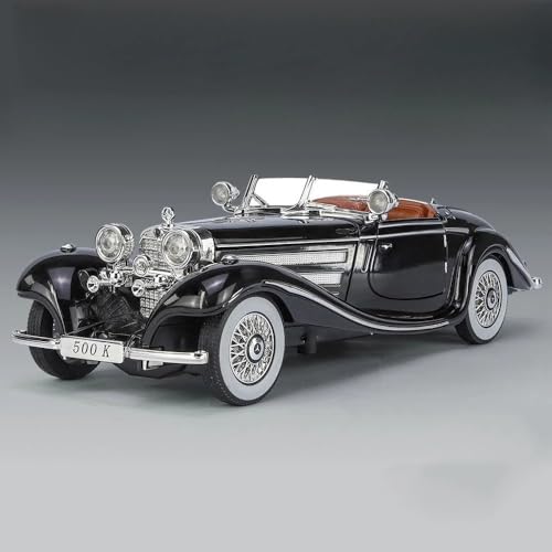 Image of 1:24 Diecast Vintage Toy car Die Cast Metal Car Light Sound Pull Back Openable Door Car for Kids