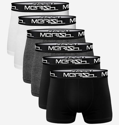 MERISH Boxershorts Herren 6er/10er/15er Pack S-5XL Unterwäsche Unterhosen Männer Men Retroshorts New (4XL, 206a 6er Set Mehrfarbig)