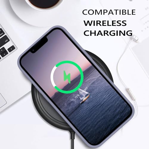 Coque iPhone 14 silicone souple antichoc dos rigide lavande - 5