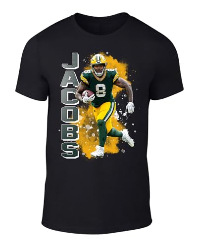 Green Bay Josh Jacobs Spray Paint Style Throwback Style T-Shirt Men's Adult