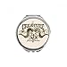 Animal Antelope Creature Combination Pattern Hand Compact Mirror Round Portable Pocket Glass
