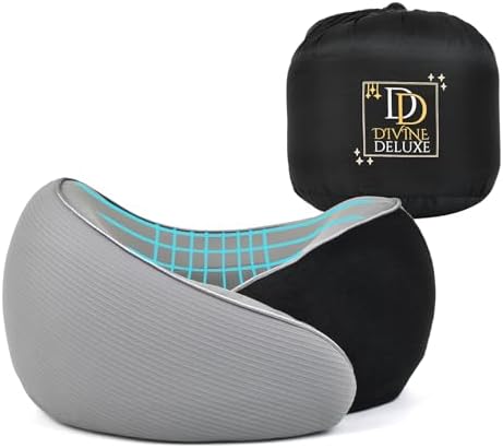 360° Support Memory Foam Travel Neck Support Pillow for Car and A...