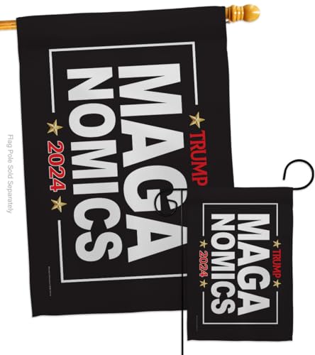 Ornament Collection Black MAGA Nomics Trump Flag Set Wall Hanging Home Porch Vance Make America Again Poster Patio Yard Sign Outdoor Patriotic Decorations, Republican Gifts Made in USA