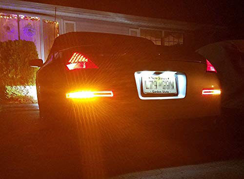 Ijdmtoy Smoked Lens All-In-One Led Tail Light Assembly Compatible With 2003-2009 Nissan 350Z, Functions As Led Turn Signal Lamps, Backup Reverse Light & Brake Light #TOP5