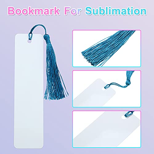 10 Pieces Sublimation Blank Bookmark Metal Blank Bookmarks With Hole And Tassels Sublimation Blank Bookmarks To Decorate Diy Crafts For Diy Projects And Present Tags #TOP6