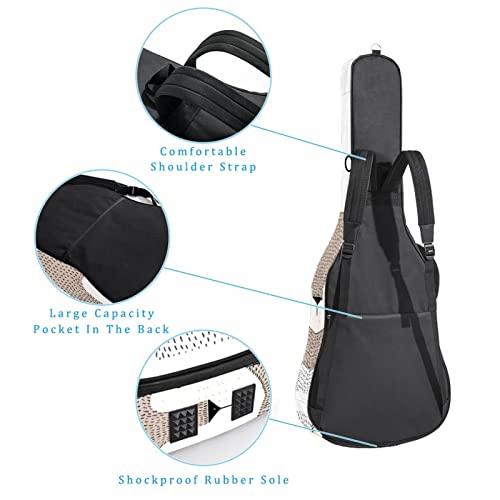 Housse étanche pour guitare acoustique avec double bandoulière et poche Marron, Multicolore 05, 42.9×16.9×4.7 in… - Les Beatles, Paul McCartney, John Lennon, RIngo Starr, George Harrison Housse étanche pour guitare acoustique avec double bandoulière et poche Marron, Multicolore 05, 42.9x16.9x4.7 in… – Image 4