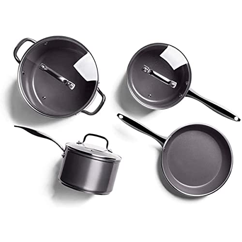 Jogo de Panelas 4 Peças, Com Fundo De Indução Unique, Cinza, Brinox