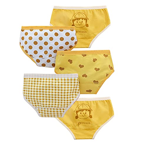 MiSense 5er Pack Mädchen Unterhosen Baumwolle Unterwäsche Maedchen Slips für 2-9 Jahre(5-6 Jahre,SJ105L) Cover