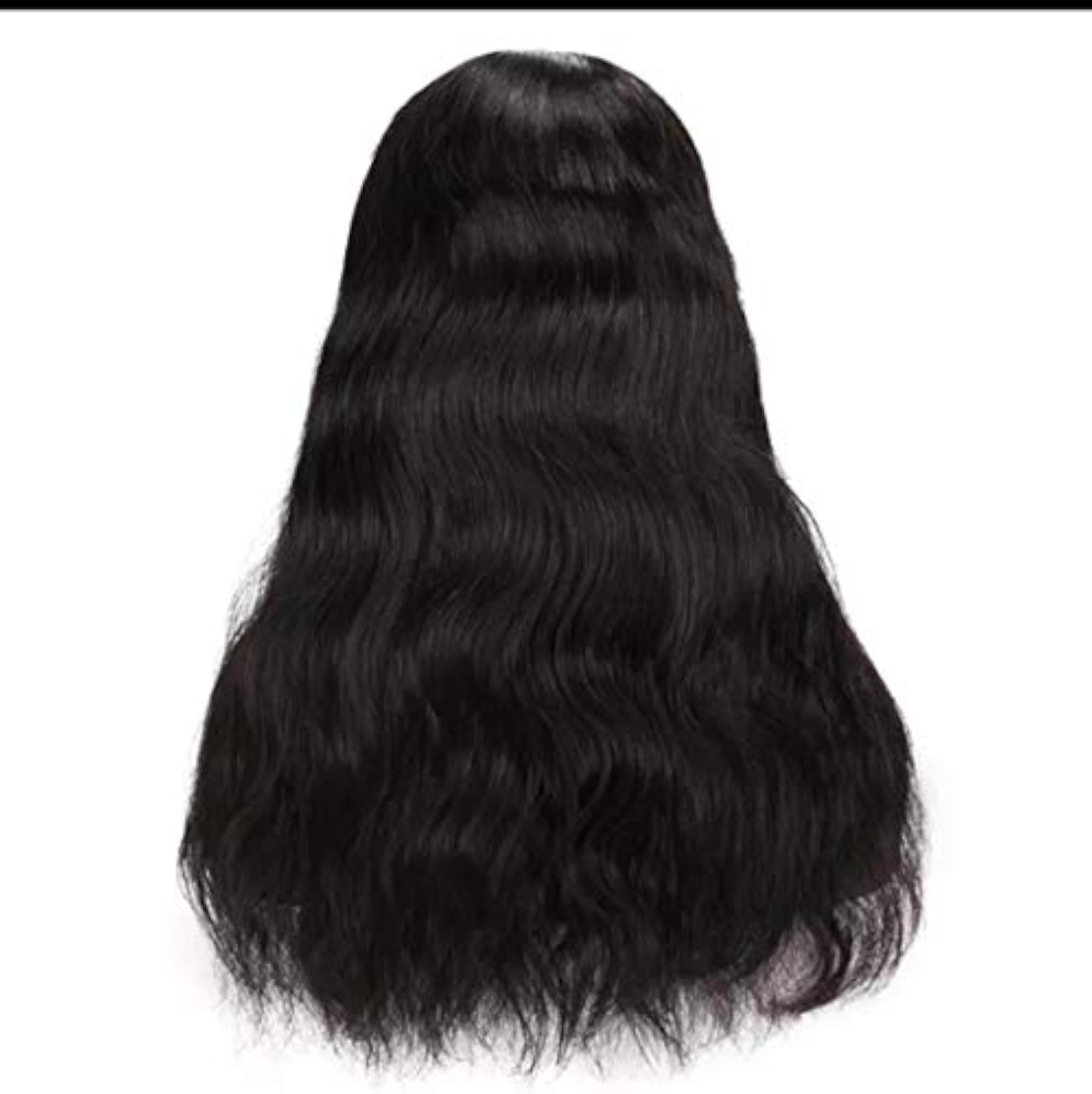 Women's 24 Inch Black Wavy Human Lace Wig, Gift Ready