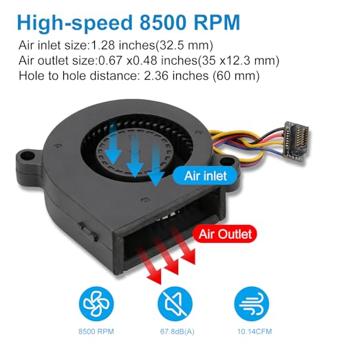 Ventilateur pour Bambu Lab P1P P1S double roulement anti-bruit - 2