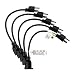 Etekcity 5 Pack Power Extension Cord Cable, Outlet Saver, 3 Prong, 16AWG 13A, UL Listed (Black, 1 Foot)