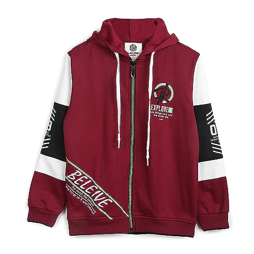 Image of Alan Jones Clothing Printed Cotton Hooded Sweatshirt for Boys