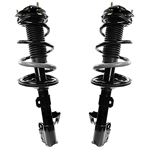 Image of Detroit Axle - AWD Front 4pc Struts Kit for 01-03 Toyota Highlander, 2 Struts & Coil Spring 2 Outer Tie Rod Ends 2001 2002 2003 Replacement