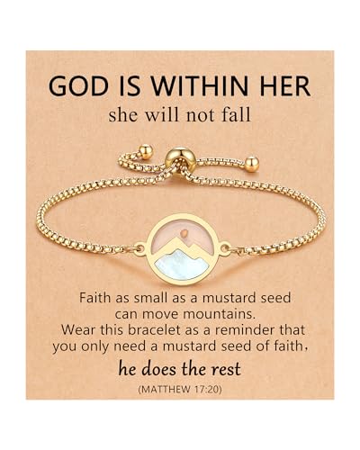 Eryuor 2025 Christmas Stocking Stuffer Tween Teen Girl Gifts Trendy Stuff Mustard Seed Bracelet Jewelry Christian Women Valentines Baptism Gifts for Teenage Girls 12 14 16 18 13 Year Old Birthday