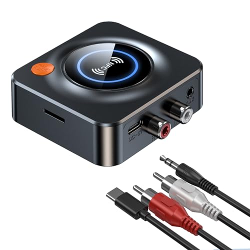 Bluetooth Receiver for Home Stereo, AUX RCA to Bluetooth Adapter for Old Speakers, NFC Wireless Audio Receiver for Music Streaming Sound System, KAIY Convert Wired Speakers to Wireless