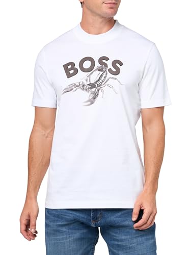 BOSS Men's Big Logo Fish Cotton T-Shirt