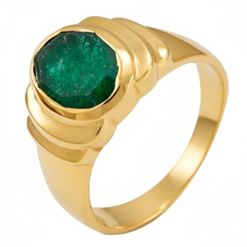 Image of 55Carat Choose Your Color Natural Birthstones 18 K Gold Plated Ring Bold Statement Jewellery Sizes 4-13