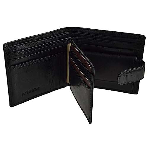 Hombre Pestañas Cartera de Piel Mala ; Toro colección Elegante Cambio Regalo en Caja - Tostado, One Size