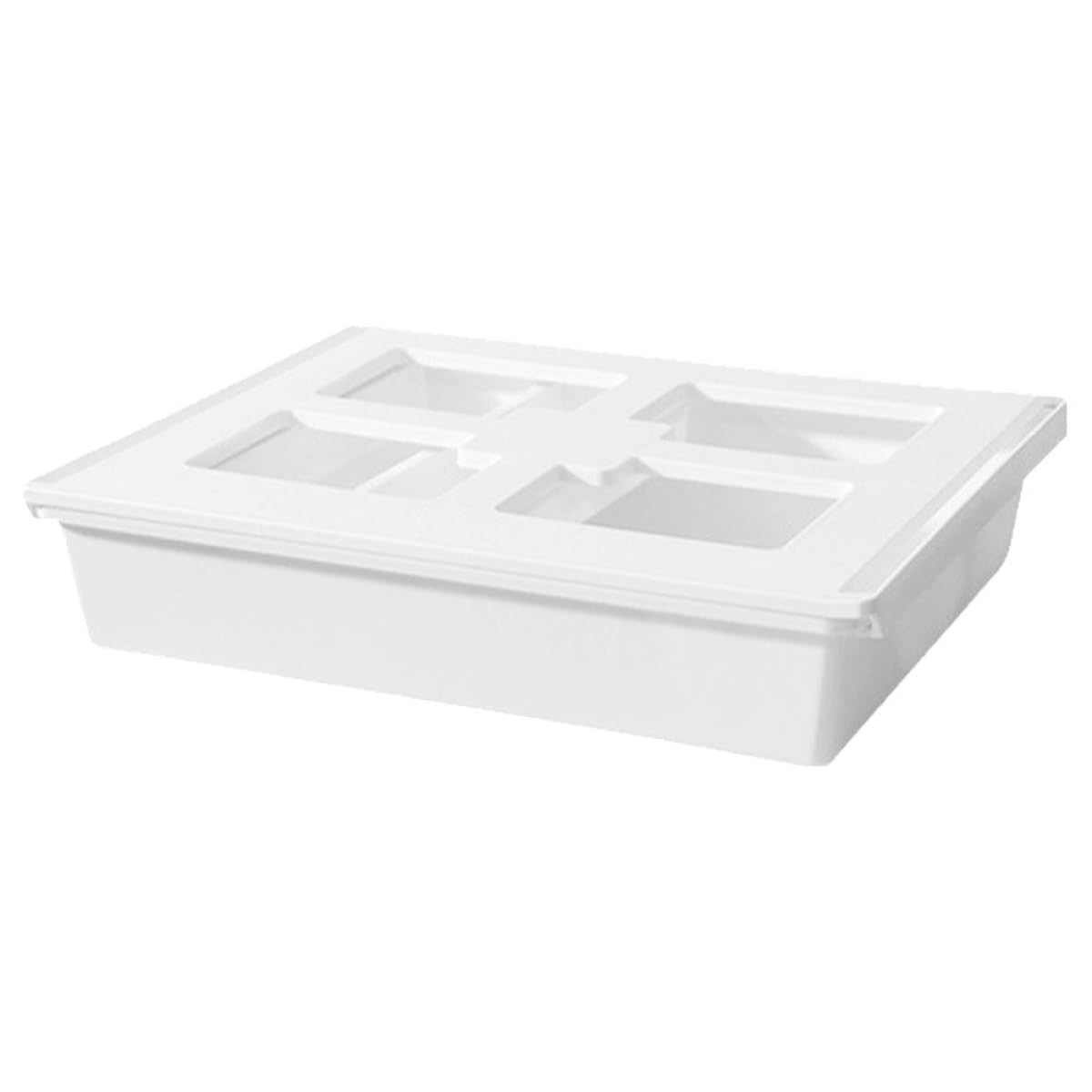 Organiseur de tiroir de bureau en plastique ABS blanc avec rangement caché multi-usage