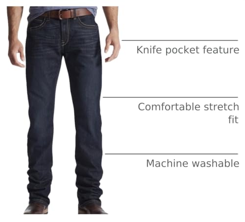Image of Ariat Men's Rebar M4 Low Rise DuraStretch Edge Boot Cut Jean