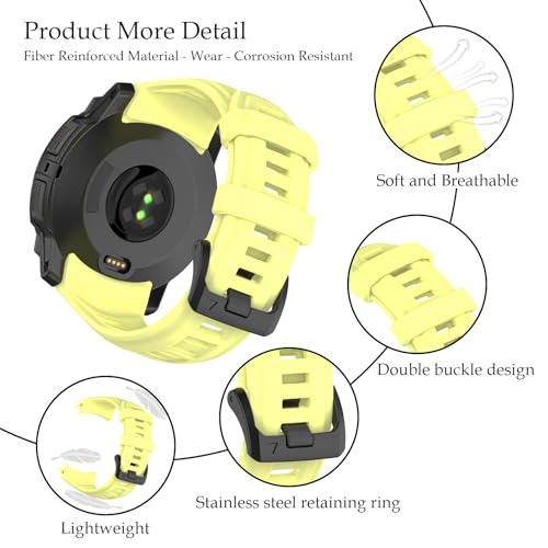 Correa compatible Garmin Instinct 3 45mm de silicona suave miniatura 5