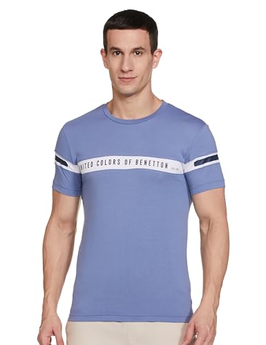 Image of United Colors of Benetton Men's Solid Regular Fit T-Shirt