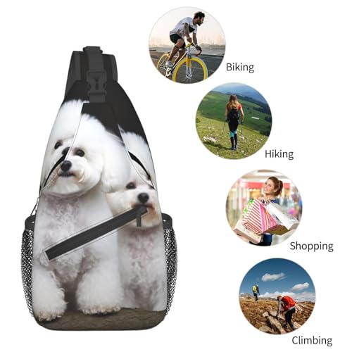 Bolso Cruzado Bichon Frise para Hombre y Mujer miniatura 6