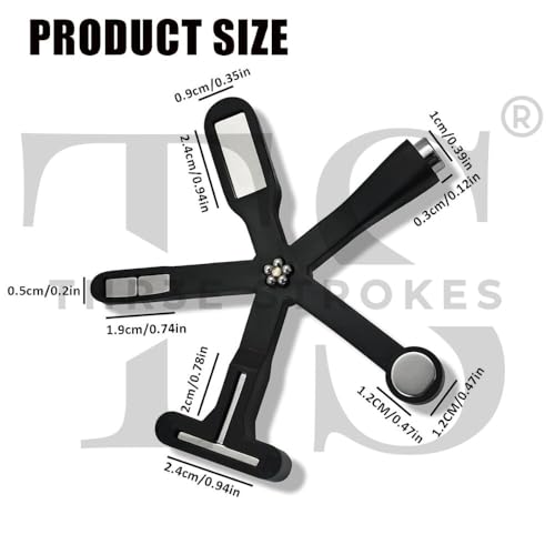 Image of THR3E STROKES 6 in 1 Cat Eye Magnet Tool, Upgraded Cat Eye Gel Nail Polish Magnet with Silicone Protective Case, Multi-Function Magnet Stick 3D Strong Magnetic Cat Eye Nail Art for Salon Studio Home, Black (6 IN 1 MAGNET BLACK)