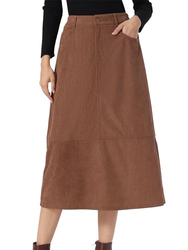 Jupe midi femme pour un style décontracté chic en terrasse ou au bureau Allegra K