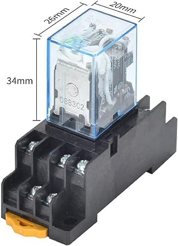 Relé electromagnético 8 pines con base PYF08A para control estable de 5A 3