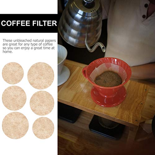 ULTECHVO Filtros de Café Natural de Fundo Plano de Café de Papel Cru Descartáveis Filtro de Café Des