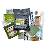 Ración Militar MRE Zestaw W2 SH, Salchicha en Salsa Barbacoa 300 g, Calentador Químico, 1408 kcal, para una Persona