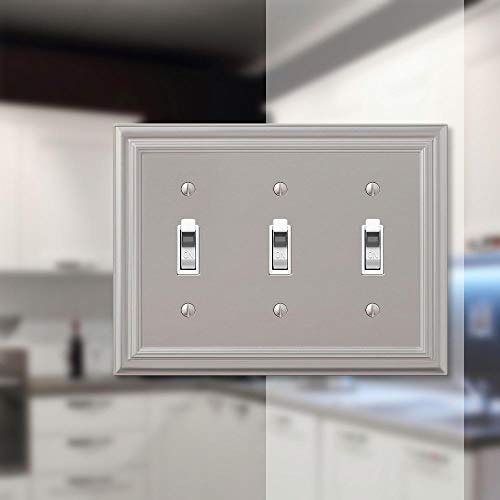 Plaque 3 interrupteurs Amerelle Continental pour remplacer le plastique