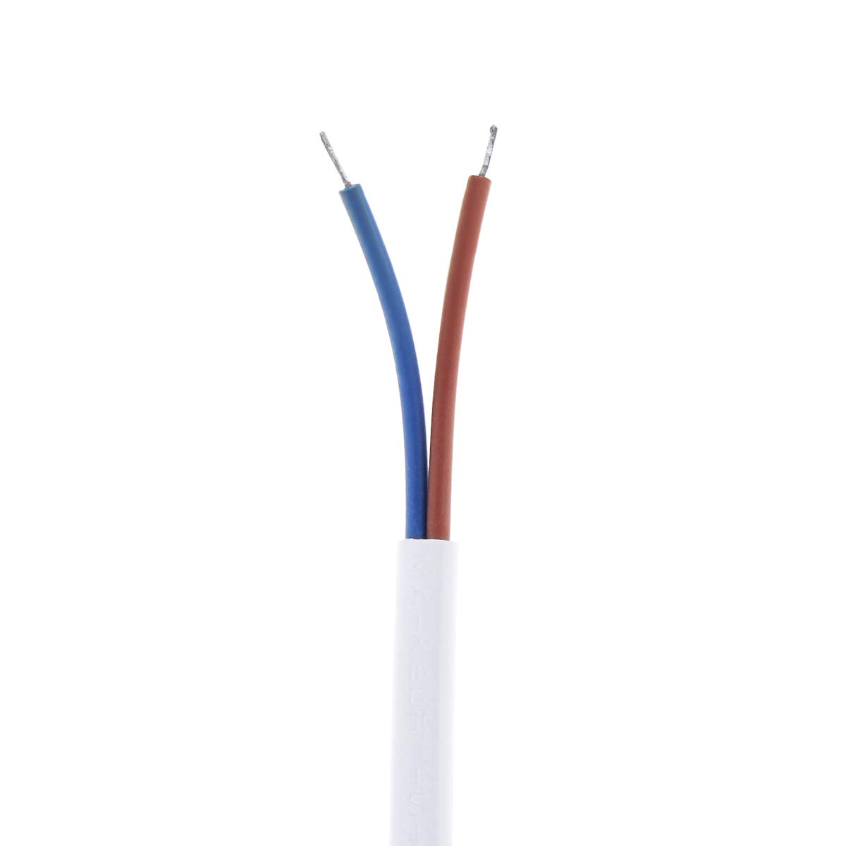 RTNLIT Lampenkabel mit Schalterknopf und geformtem Stecker, abisolierte Enden, bereit für die Verkabelung, 1,8 m, Weiß, 4 Stück
