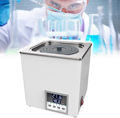 Digital Lab Water Bath Heater, 1-8 Hole Electric Heating Device, Stainless Steel, Anti-Dry Burn, Adjustable Temperature for Experiments and Lab Use