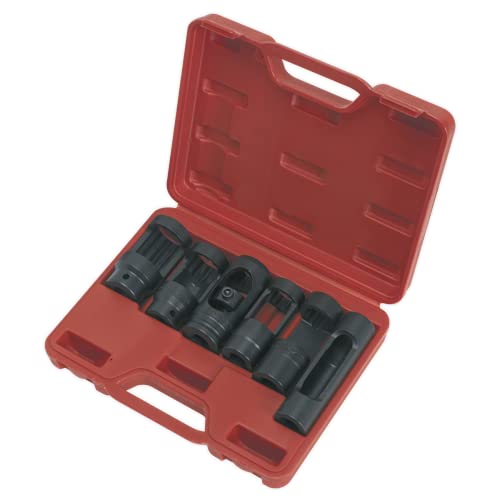 Sealey Sx0401 Diesel Injector Window Socket Set 6Pc 1/2Sq Drive, Red, 1/2" - Image 2