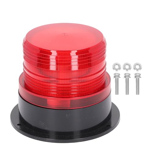 Warning Light,Round Red Warning Light Electrical Revolving Light Industrial Emergency LED Rotating Strobe Beacon Warning Light 12 to 60V,3W