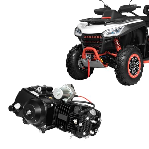 Motor de Motor ATV de 125CC 4 Tiempos Semi Automático, Kit Completo de Motor para ATV Quad, Motor de Motocicleta con Arranque Eléctrico de 4 Velocidades, con Arranque Eléctrico Reverso, Cilindro Único con Aire Acondicionado miniatura 1