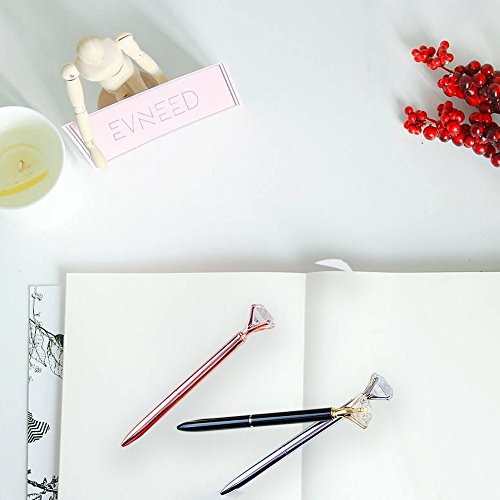 Evneed 7Pcs Diamond Pens Beautiful Metal Ballpoint Pen For Women,Coworkers,Hostess And Girlfriend #TOP1