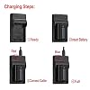 Battery Charger for Panasonic SDR-H85, SDR-H85K, SDR-H100, SDR-H100K, SDR-H100P/PC, SDR-H101 Camcorder