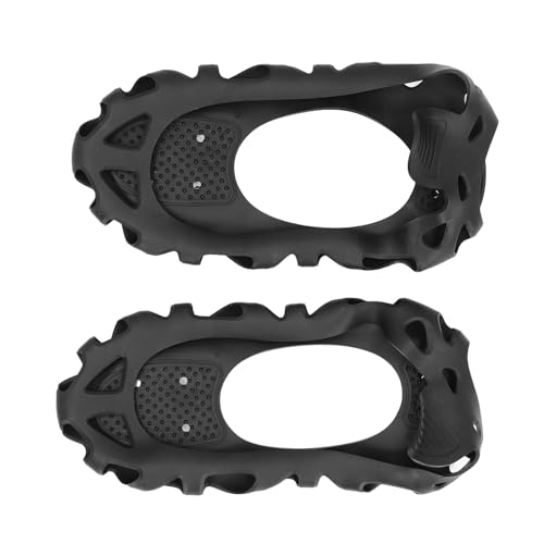 Ice Cleats for Shoes Boots, Portable Snow Traction Cleats Anti Slip Crampons, Steel Spike Design, Walk Traction Cleats for Hiking Walking Jogging Climbing (S)