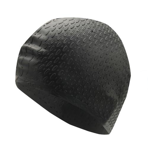 Tapa de natación de Silicona, Gorra de natación para Mujeres, Gorras para Adultos sin Deslizamiento, Hombres, para pelos Negros