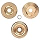 Holz Schleifscheibe für Winkelschleifer 125mm, 3 Stück Holz Schleifen zubehör Frässcheibe Holzbearbeitungswerkzeuge Set für Holzformung Schleifen Bildhauerscheibe (Gold)