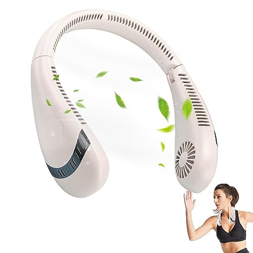 Ventilador portátil de cuello con flujo de aire 360° y refrigeración 5