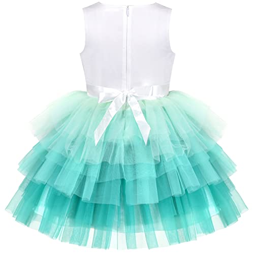 Sunny Fashion Girls Dress Birthday Princess Ruffle Dress Cake Balloon Print2