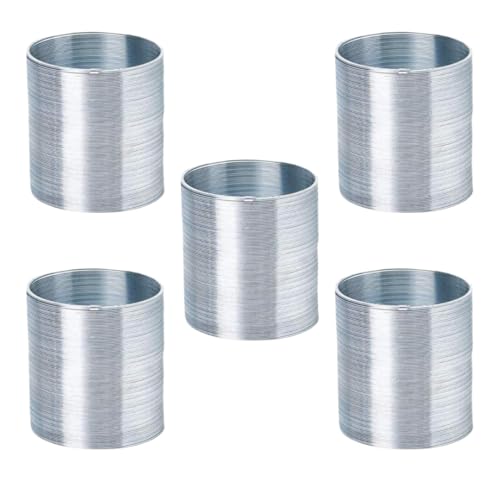EISCO™ Pack of 5 Slinky Tempered Steel Wave Form Helix | Scientific Slinky for Physics Experiments | 7.5 cm Coil Diameter | 3 Meter Length | Durable Tempered Steel Wire for Classroom & Lab Use